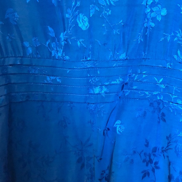 Zara: Asian Print Silk Royal Blue Romper - Picture 7 of 7